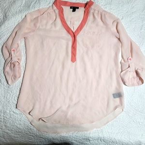 Sheer pink blouse I.N. Studio size L